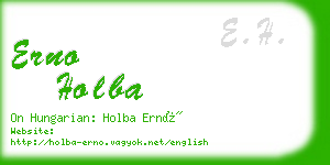 erno holba business card